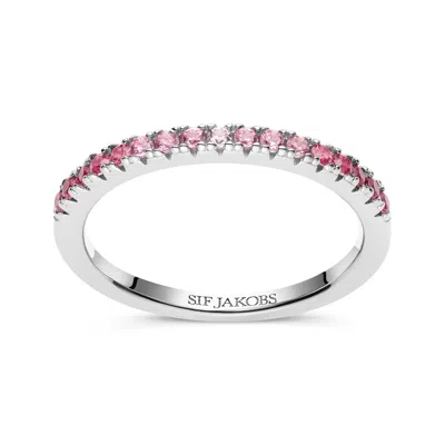 SIF JAKOBS JEWELLERY WOMEN'S PINK / SILVER RING ELLERA SILVER PINK GRADIENT