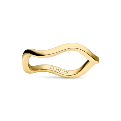 SIF JAKOBS JEWELLERY WOMEN'S RING ELLERA WAVES PIANURA GOLD