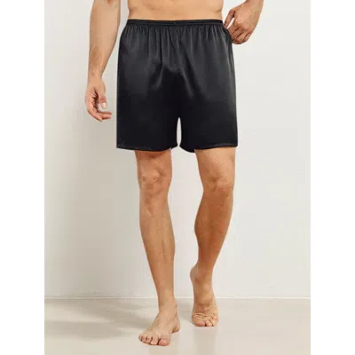 SILKSILKY SILKSILKY PURE SILK SOLID COLOR MENS LOUNGE SHORTS
