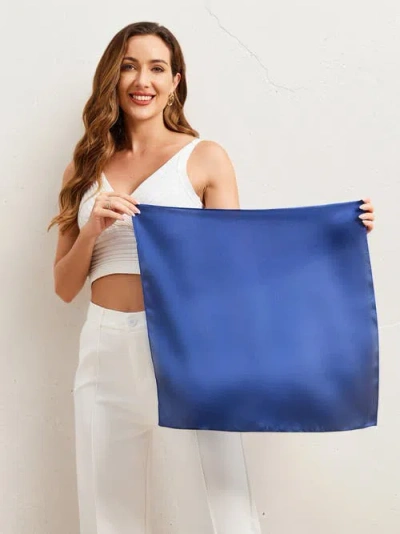 SILKSILKY SILKSILKY PURE SILK SOLID COLOR SQUARE SCARF