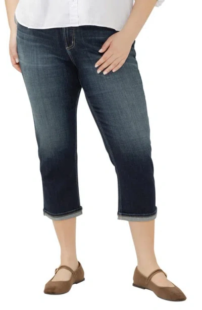 SILVER JEANS CO. SILVER JEANS CO. AVERY CURVY HIGH WAIST CAPRI JEANS