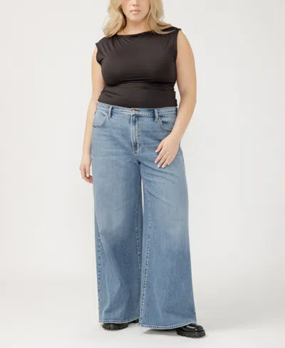 SILVER JEANS CO. PLUS SIZE HIGHLY DESIRABLE HIGH RISE ULTRA WIDE LEG JEANS