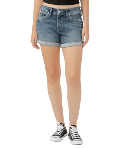 SILVER JEANS CO. WOMEN'S BOYFRIEND MID RISE SHORTS