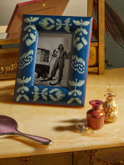 SILVIA FURMANOVICH IKAT MARQUETRY WOOD PHOTO FRAME