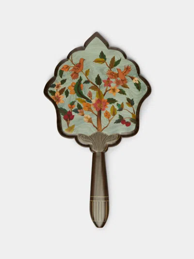 SILVIA FURMANOVICH TREE MARQUETRY WOOD HAND MIRROR
