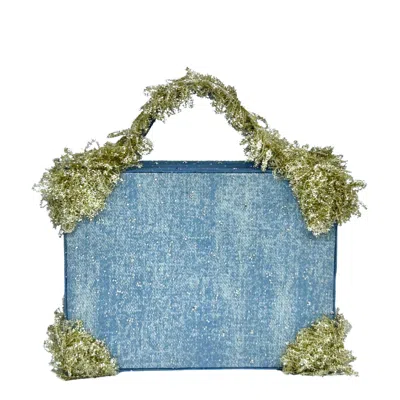 SIMITRI WOMEN'S GOLD / BLUE BRITTANY BRIEFCASE BAG