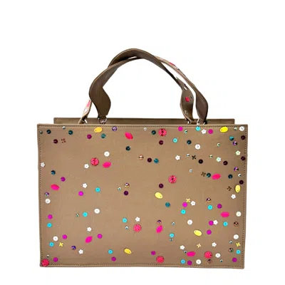 SIMITRI WOMEN'S GREY / GOLD BAGEECHA TOTE