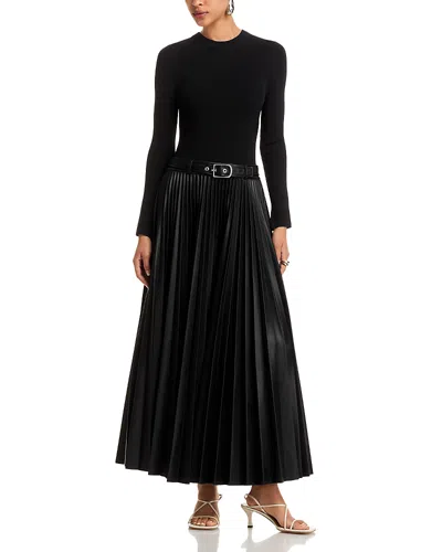 SIMKHAI ABILENE MIXED MEDIA MAXI DRESS