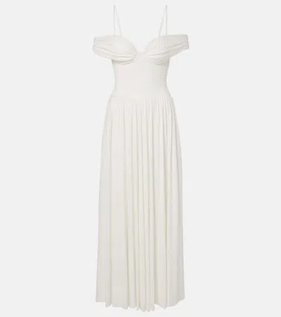 SIMKHAI AMARANTHA DRAPED JERSEY MAXI DRESS