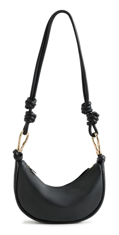 SIMKHAI AVERY LEATHER CROSSBODY BAG BLACK
