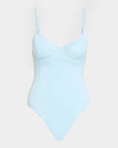 SIMKHAI DEMI BUSTIER ONE-PIECE SWIMSUIT