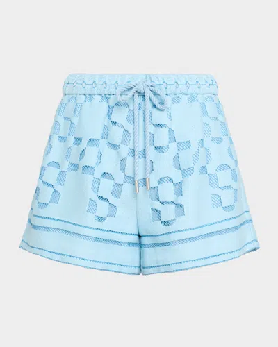 SIMKHAI HANNAH LOGO PULL-ON SHORTS