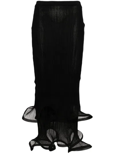 SIMKHAI KELSO RUFFLE-DETAIL SKIRT