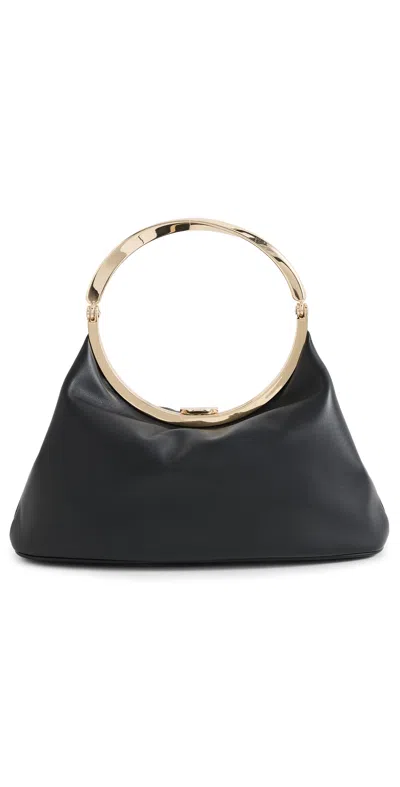 SIMKHAI LUCA LEATHER TOP HANDLE BAG BLACK