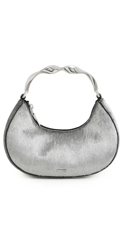 SIMKHAI NIXI CALF HAIR TWIST HANDLE BAG STERLING