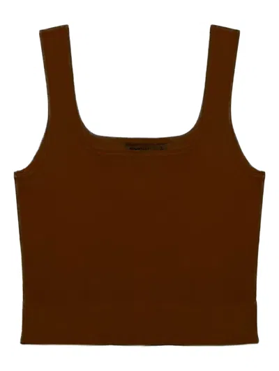 SIMKHAI URI SQUARE-NECK RIBBED TOP