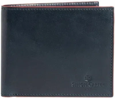 SIMON CARTER SIMON CARTER MENS RED EDGE JEANS WALLET - NAVY