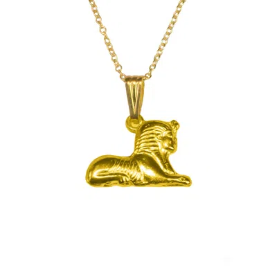 SIMON KEMP JEWELLERS WOMEN'S SPHINX PENDANT IN EIGHTEEN CARAT GOLD ON SOLID STERLING SILVER.