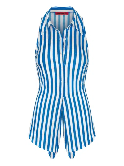 SIMON MILLER LOCH STRIPE SLEEVELESS SHIRT