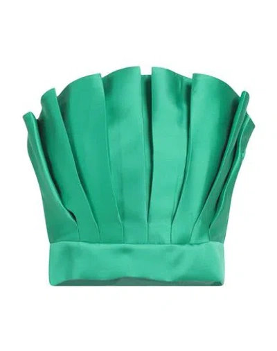 SIMONA CORSELLINI SIMONA CORSELLINI WOMAN TOP GREEN SIZE 8 POLYESTER