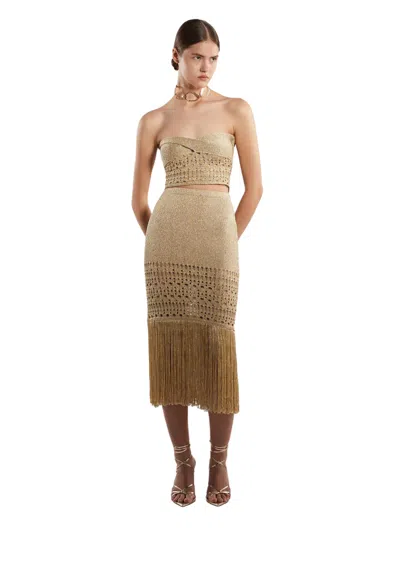 SIMONA CORSELLINI WOMEN'S SKIRT SIMONA CORSELLINI FRANGE