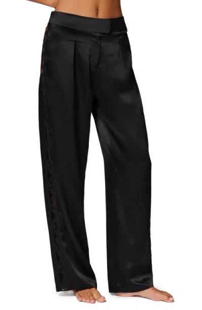 SIMONE PERELE SIMONE PERELE LOVE ME LACE TRIM SILK BLEND PANTS