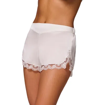 SIMONE PERELE SIMONE PERELE LOVE ME LACE TRIM SILK BLEND SHORTS