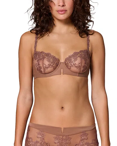 SIMONE PERELE SAGA LACE MESH DEMI BRA