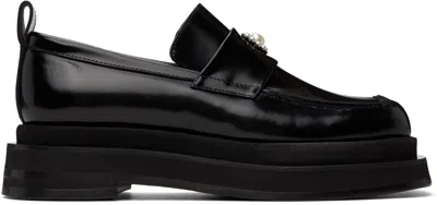 SIMONE ROCHA BLACK HEART TOE PLATFORM LOAFERS