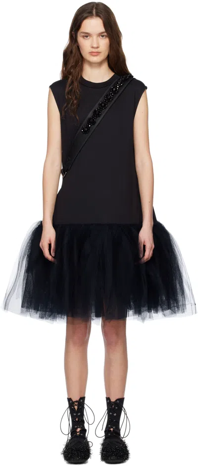 SIMONE ROCHA BLACK RELAXED BALLET TUTU MIDI DRESS