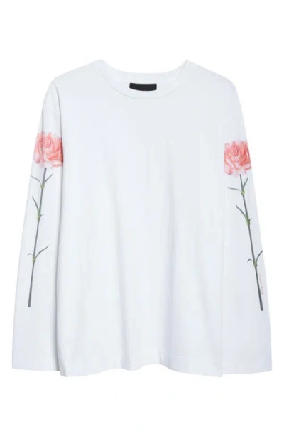 SIMONE ROCHA SIMONE ROCHA CARNATION PRINT LONG SLEEVE T-SHIRT