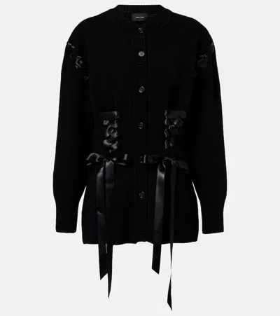 SIMONE ROCHA EMBELLISHED WOOL-BLEND CARDIGAN