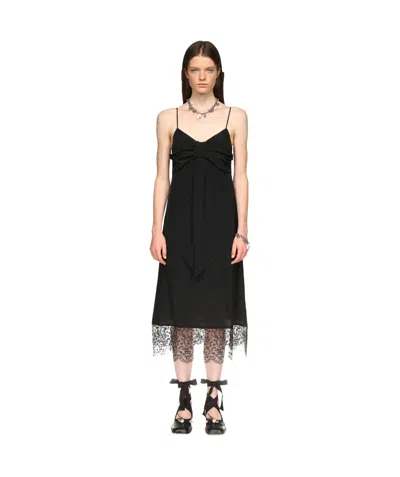 SIMONE ROCHA LACE-TRIM SLIP DRESS