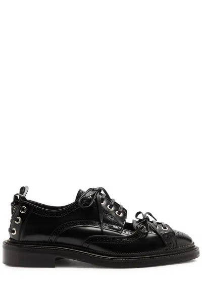SIMONE ROCHA SIMONE ROCHA LACE-UP GLOSSED LEATHER BROGUES