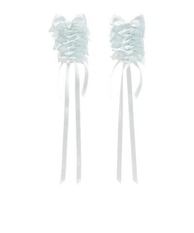 SIMONE ROCHA LONG ROSETTE BOW KNOT EARRINGS
