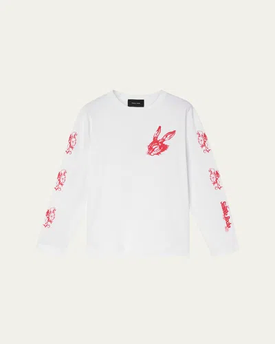 SIMONE ROCHA MEN'S TORTOISE AND HARE LONG-SLEEVE T-SHIRT