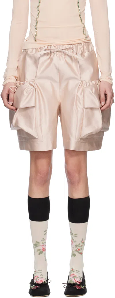 SIMONE ROCHA PINK CARGO FLAP SHORTS