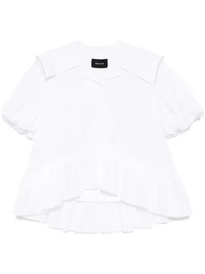 SIMONE ROCHA SAILOR-COLLAR PUFF-SLEEVES SHIRT