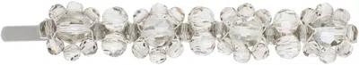 SIMONE ROCHA SILVER & GRAY FLOWER HAIR CLIP