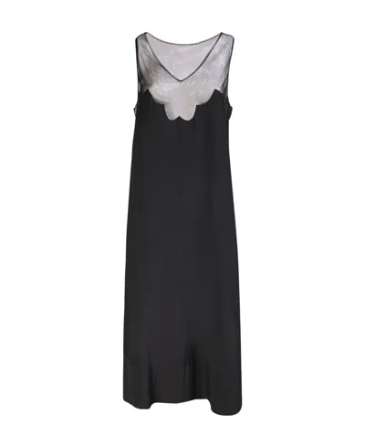 SIMONE ROCHA SIMONE ROCHA V-NECK SLEEVELESS MIDI DRESS