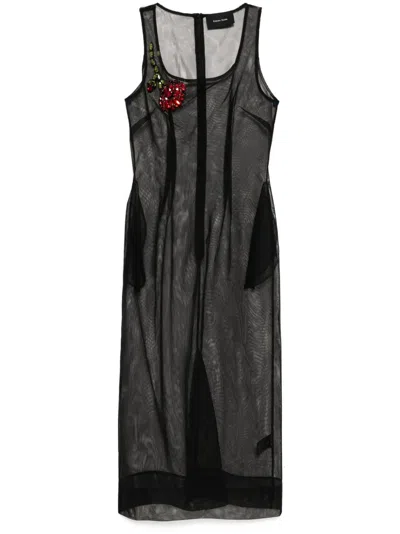 SIMONE ROCHA SQUARE-NECK DRESS