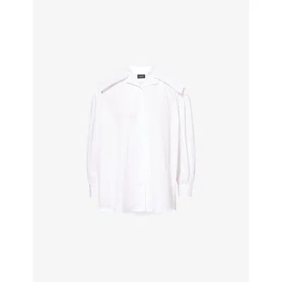 SIMONE ROCHA WOMENS SIMONE ROCHA SAILOR-COLLAR PUFF-SLEEVE COTTON SHIRT