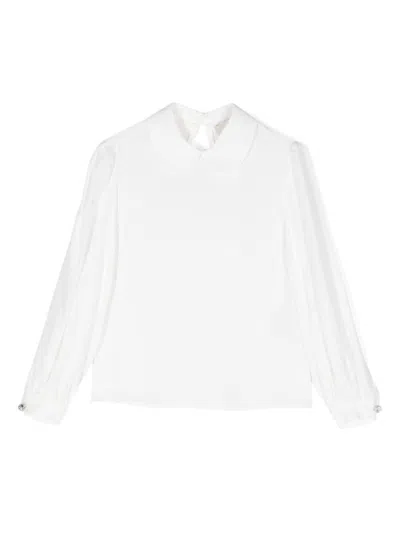 SIMONETTA CRYSTAL-BUTTON BLOUSE