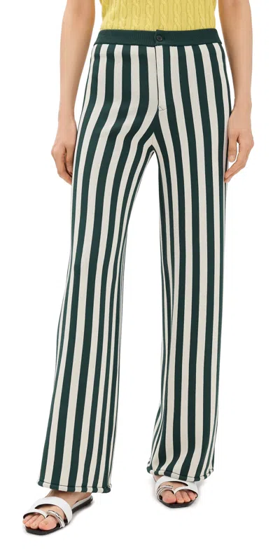 SIMONMILLER JABBER KNIT PANTS GUMMY GREEN/ECRU