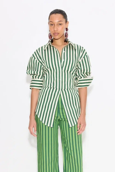 SIMONMILLER SIMONMILLER LOCH STRIPED POPLIN BUTTON UP