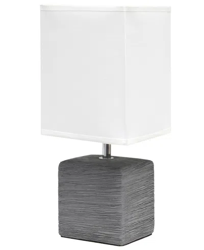 SIMPLE DESIGNS PETITE STONE TABLE LAMP WITH SHADE