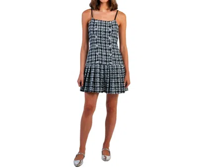 SIRENA EMORY DROPPED WAIST MINI DRESS IN BLACK/WHITE