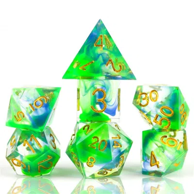 SIRIUS DICE SHARP EDGED SHARP CYPRUS DICE - SET OF 7