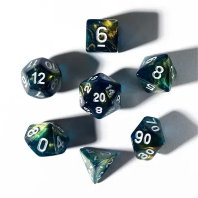 SIRIUS DICE TREASURE SERIES ONYX DICE SET SET OF 7