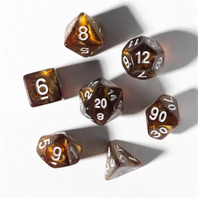SIRIUS DICE TREASURE SERIES TOPAZ DICE SET SET OF 7